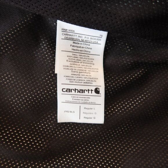 Carhartt Men's Blue Storm Defender Jacket Shoreline Waterproof Large heavy chore - Picture 9 of 9